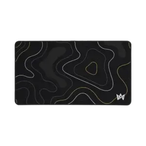 CSG Topo Essential Desk Mat 12 x 22 Gold flat top view gold desk mat